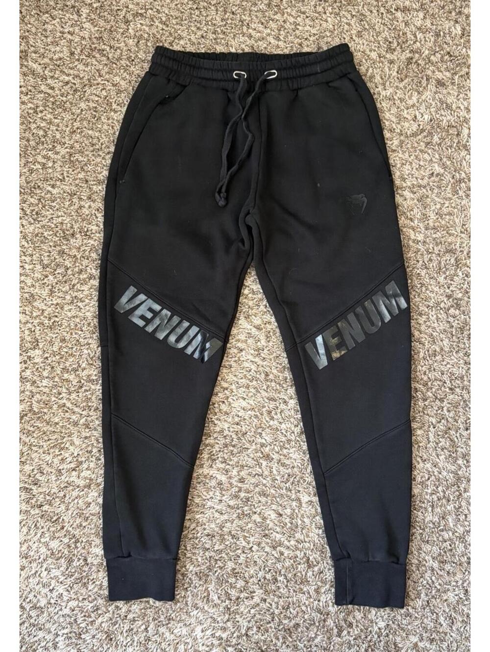 Men’s Venum Black Drawstring Sweatpants/Joggers Size Large MMA Fighting